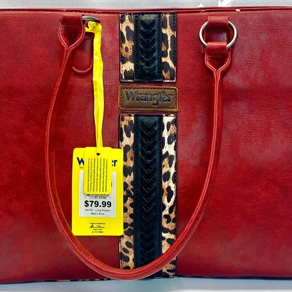 Wrangler by Montana West Conceal Carry Vegan Leather Tote Shoulder Laptop  Bag